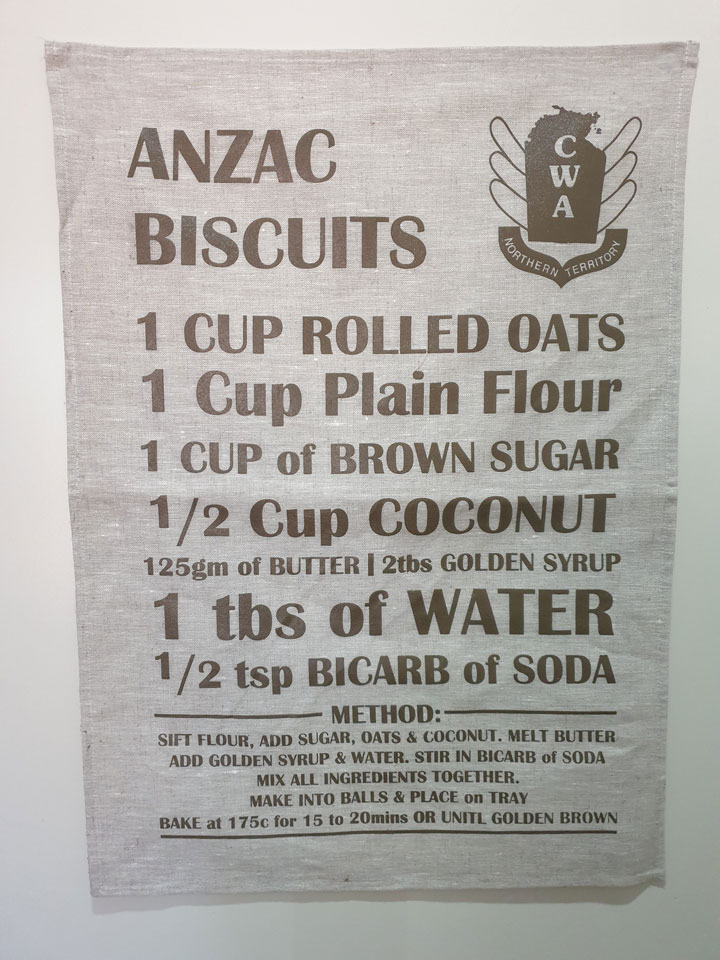 CWANT tea towel Anzac biscuit recipe